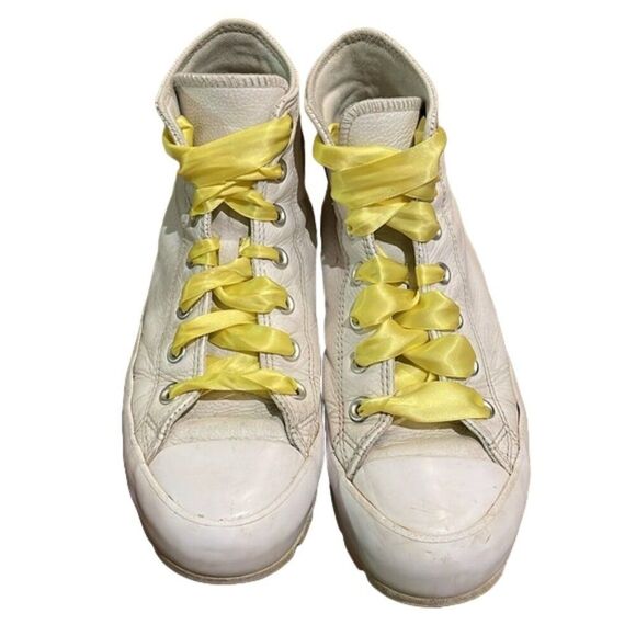 Converse White Chuck Taylor All Star Lugged Leather Sneaker Shoes Womens Size 8 - Picture 3 of 12